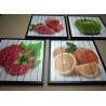 Conjunto 4 cuadros bonitas frutas Arte y decoración Cuadros para la cocina 